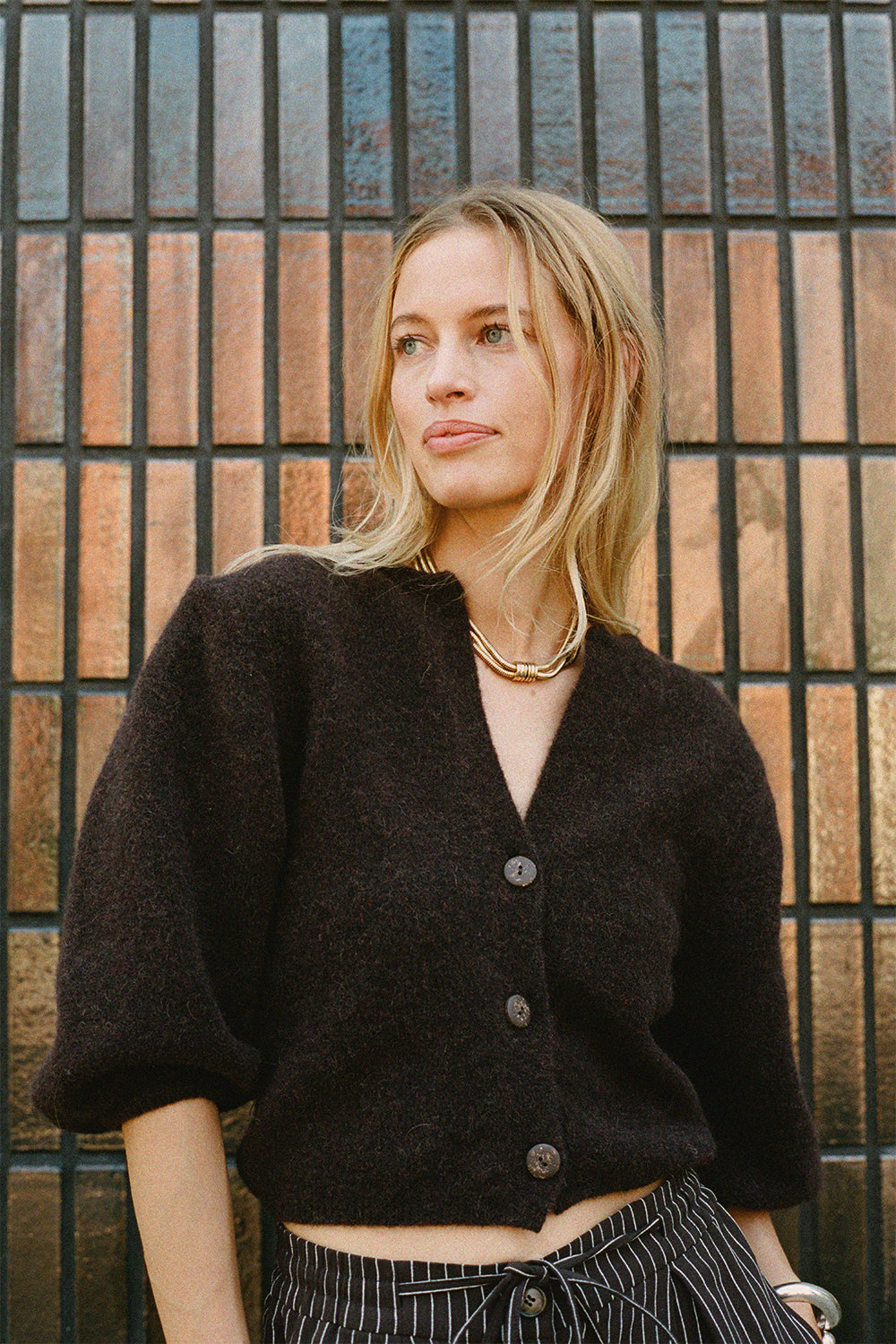 BRANDO WOLLCARDIGAN BRAUN