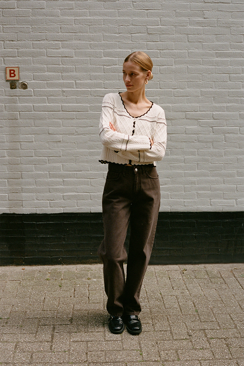 TESSA CARDIGAN GEBROCHENES WEISS