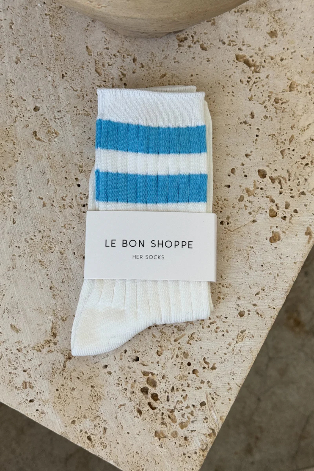 LE BON SHOPPE SKARPETKI HER VARSITY BLUE STRIPE