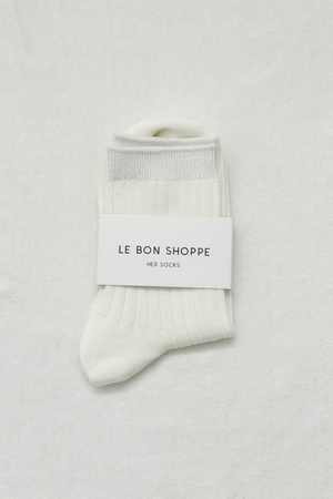 LE BON SHOPPE SOCKS HER MC CLASSIC WHITE