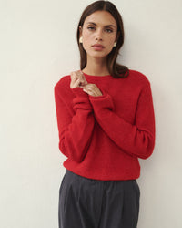 SWETER WEŁNIANY PALM RED