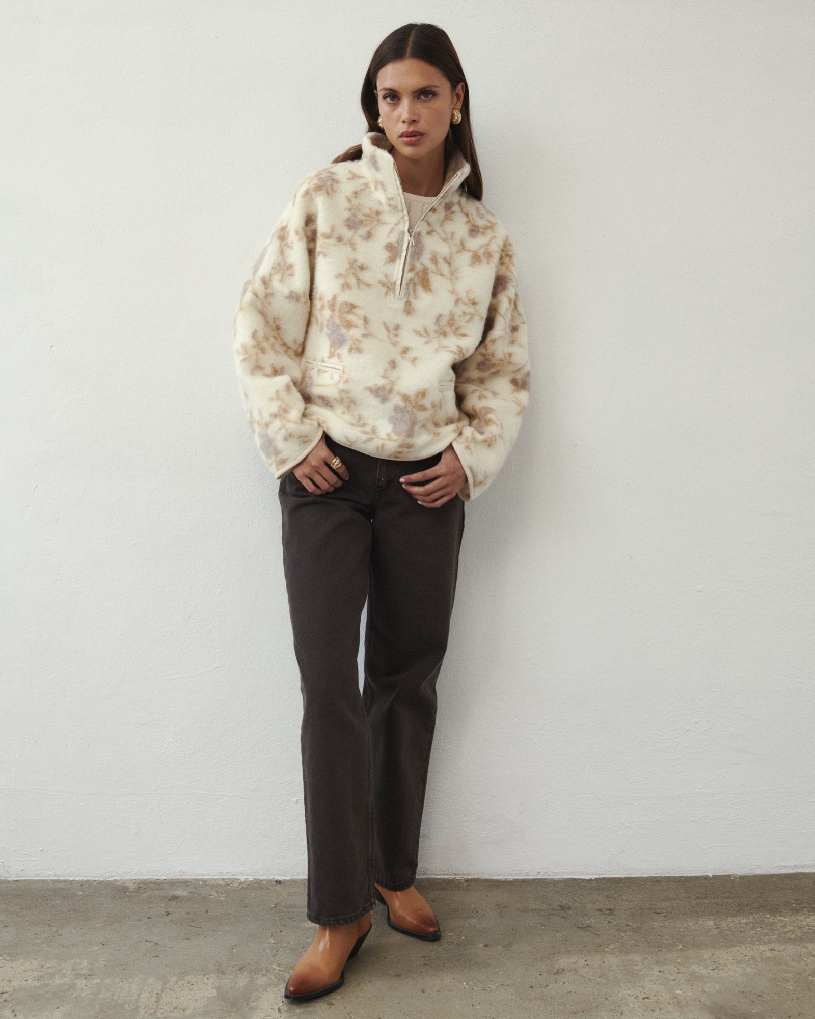 SOLIN SWEATSHIRT EN LAINE ÉCRU