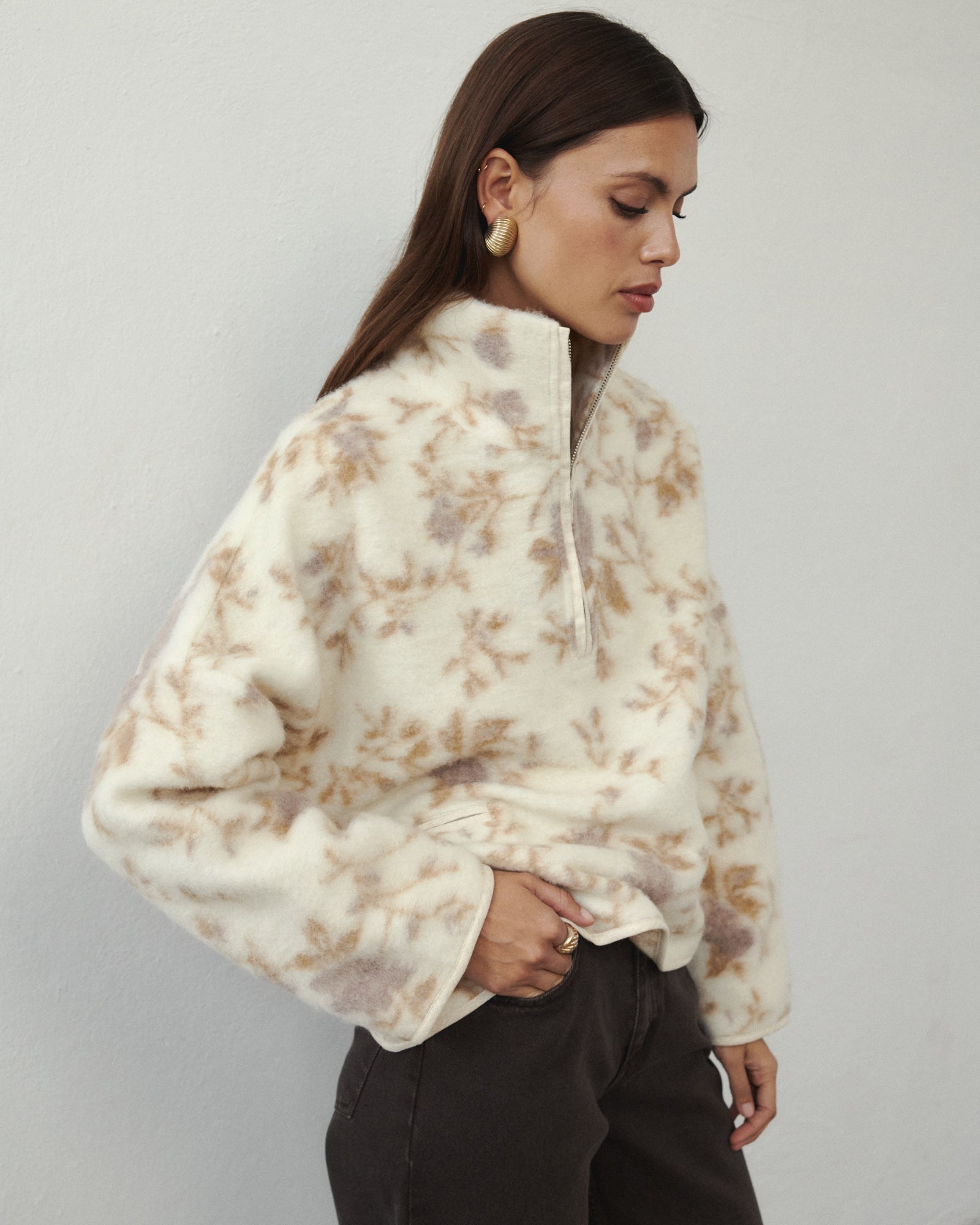 SOLIN SWEATSHIRT EN LAINE ÉCRU