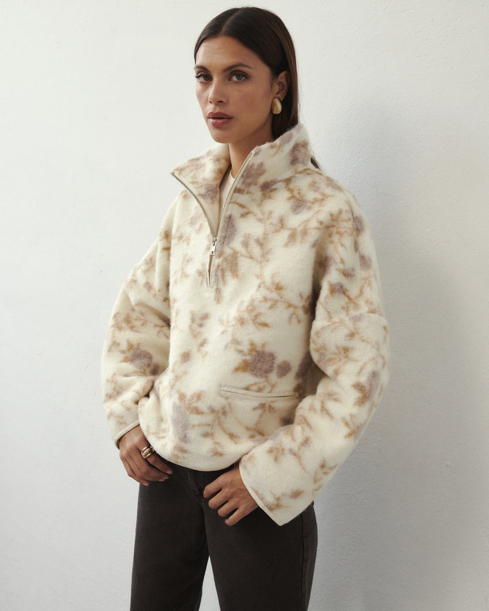 SOLIN SWEATSHIRT EN LAINE ÉCRU