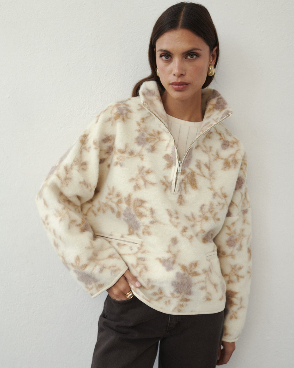 SOLIN SWEATSHIRT EN LAINE ÉCRU