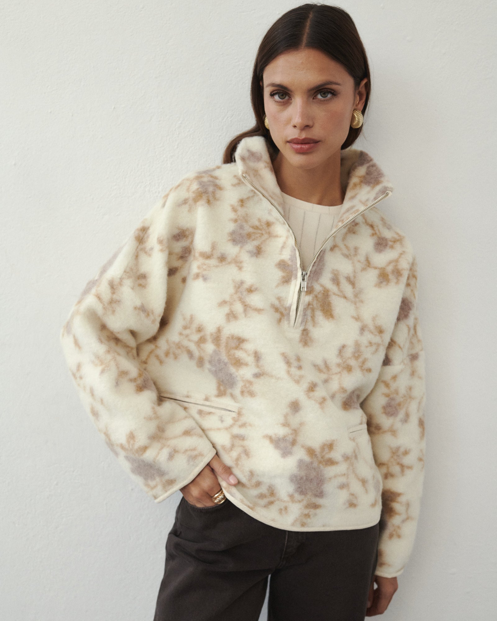 SOLIN SWEATSHIRT EN LAINE ÉCRU