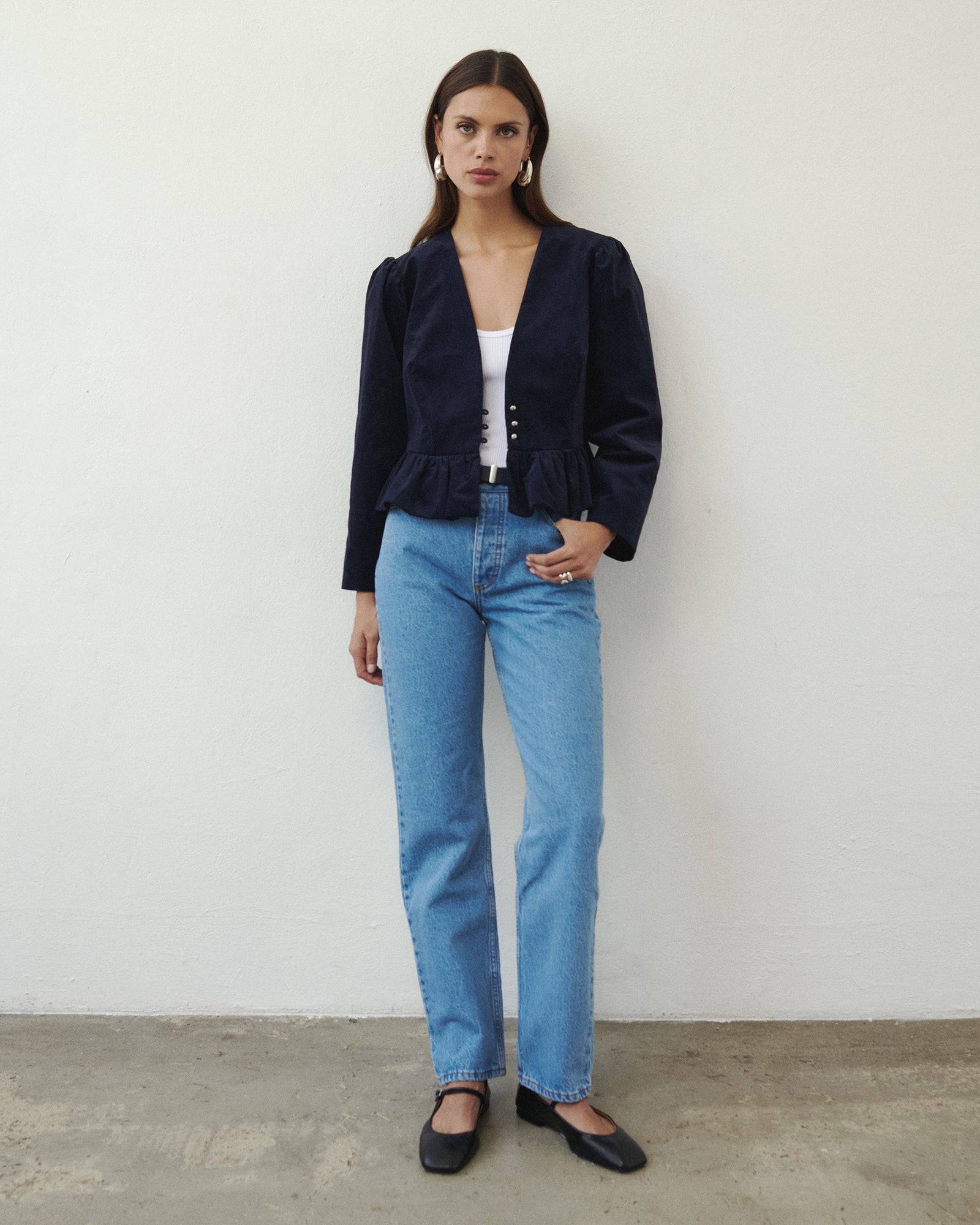 MARYNARKA WELUROWA BLOOM