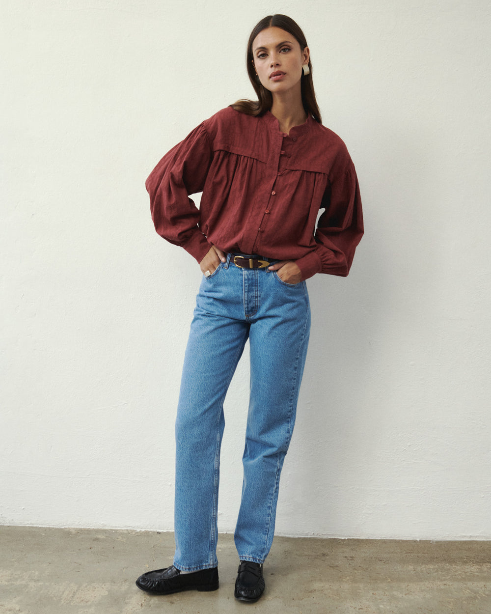 CHEMISE RITA BORDEAUX