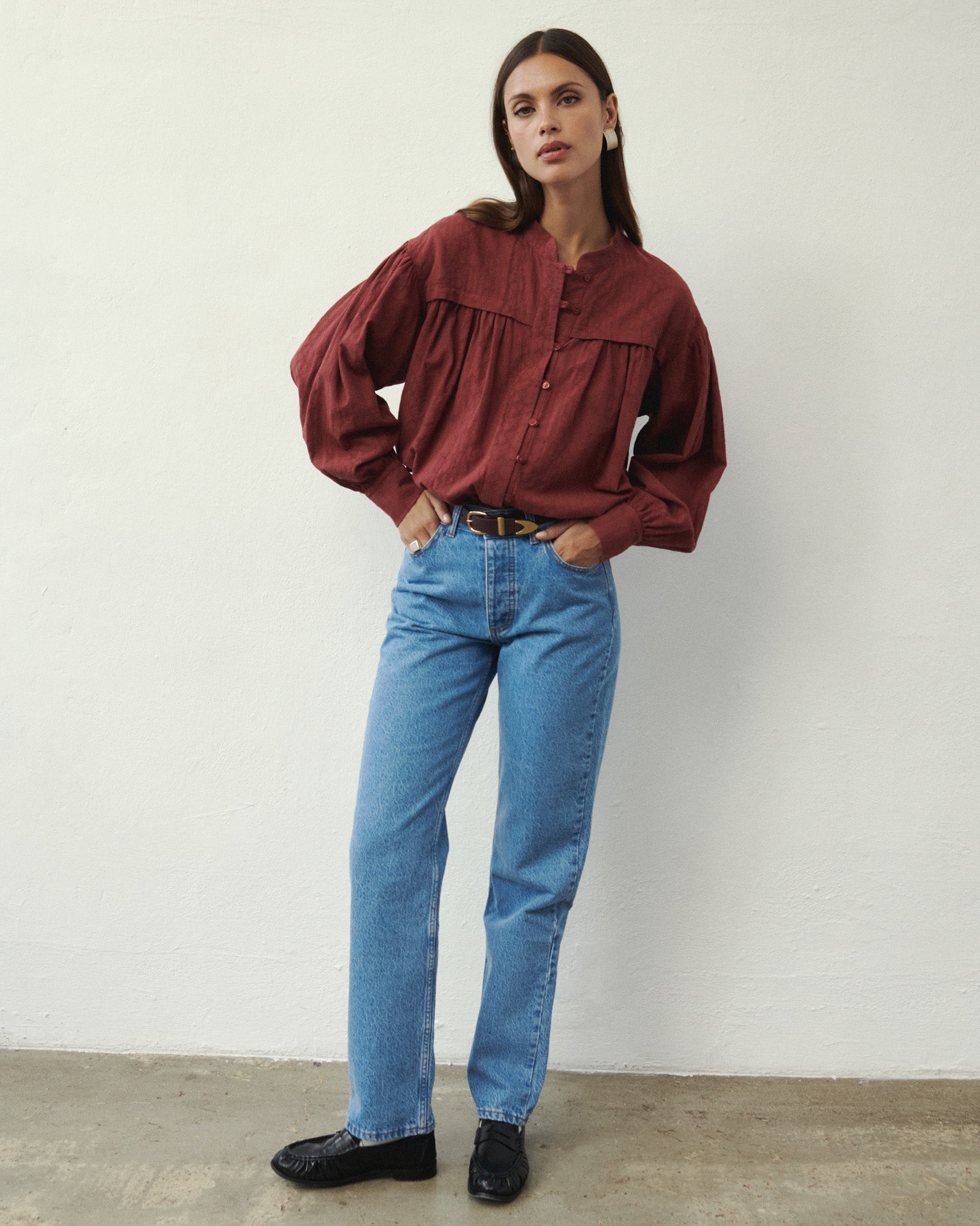 CHEMISE RITA BORDEAUX