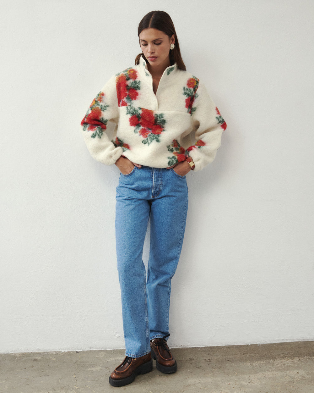 PIU WOOLEN SWEATSHIRT PRIMROSE