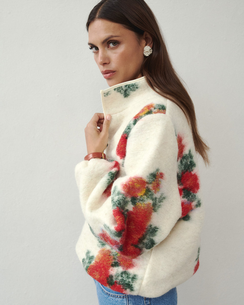 PIU WOOLEN SWEATSHIRT PRIMROSE