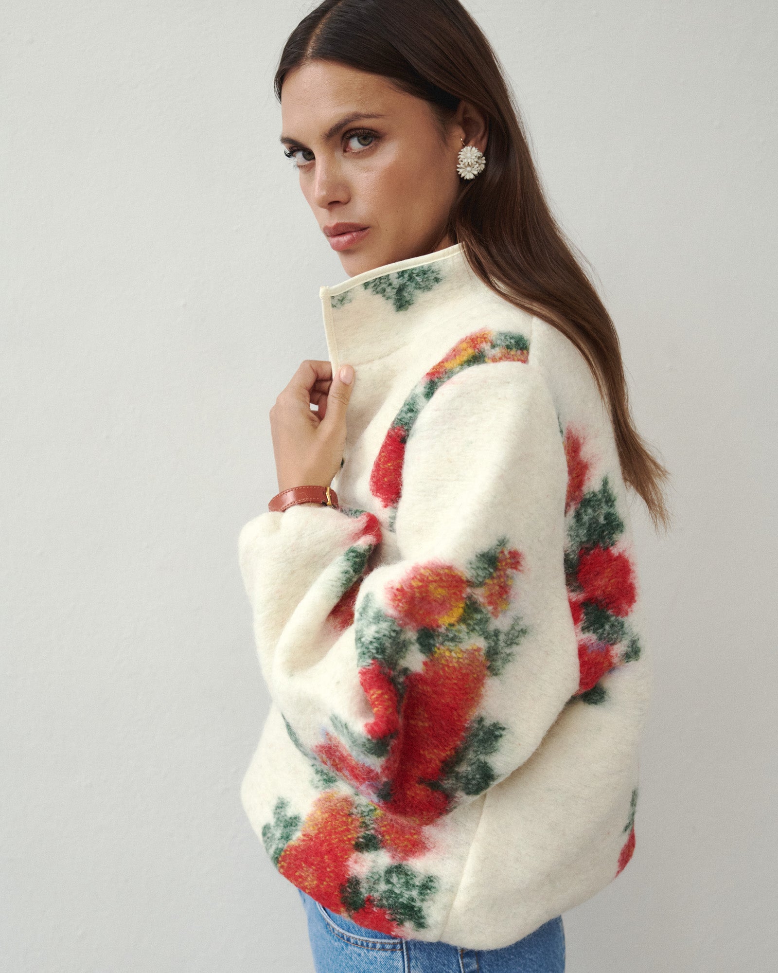 PIU WOOLEN SWEATSHIRT PRIMROSE