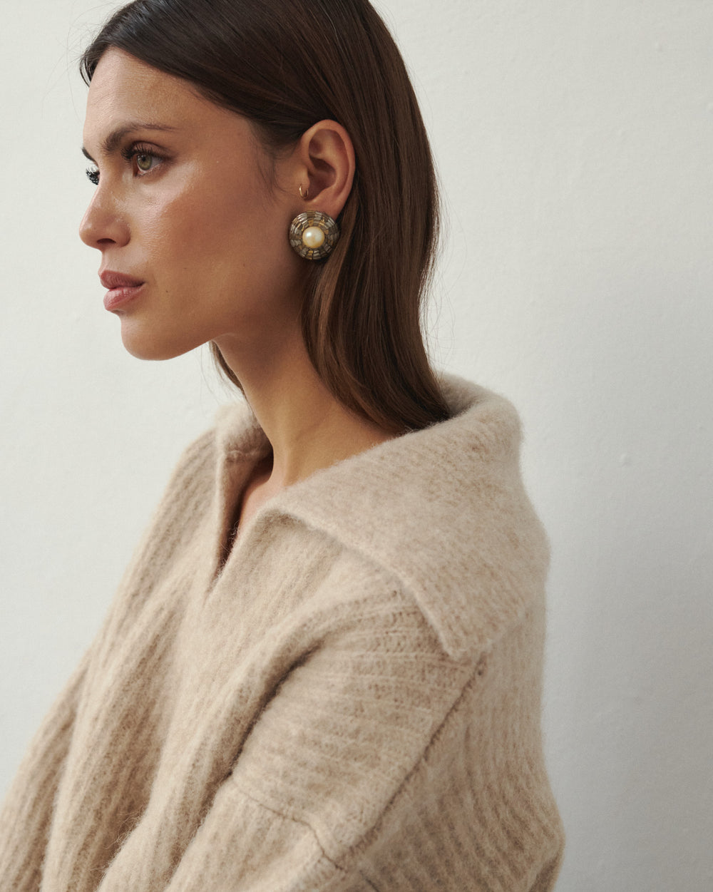 ODETTE WOOLEN SWEATER BEIGE