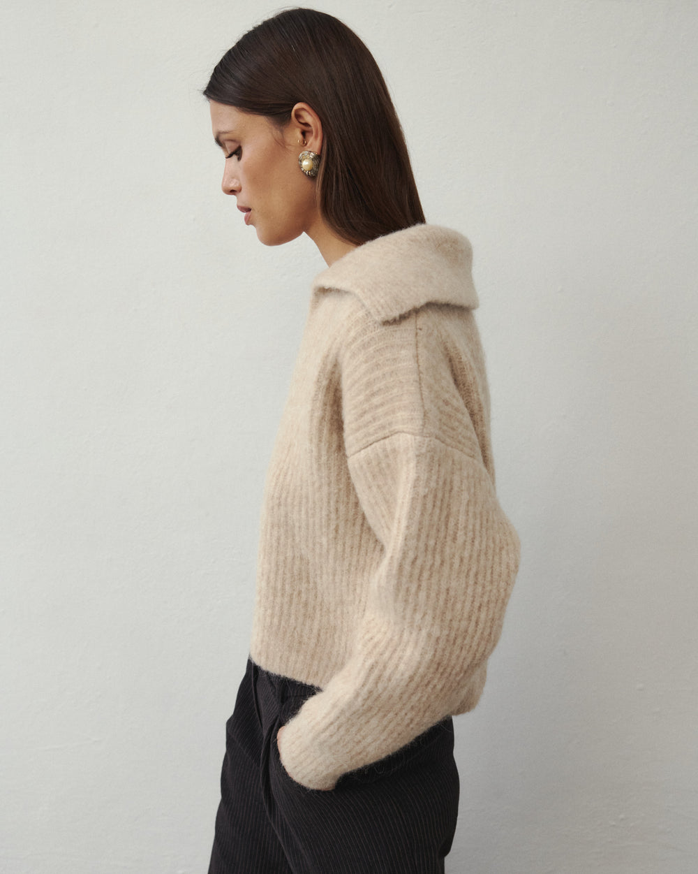 ODETTE WOOLEN SWEATER BEIGE