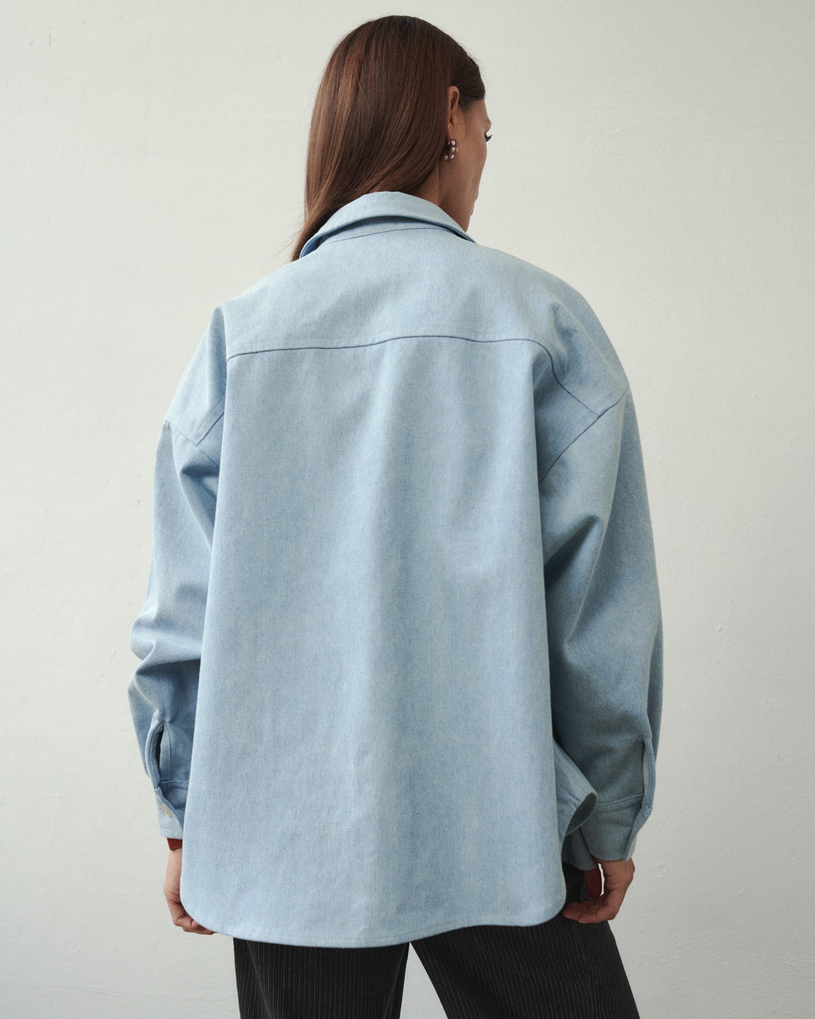 HOLLY OVERSIZED DENIM SHIRT LIGHT BLUE