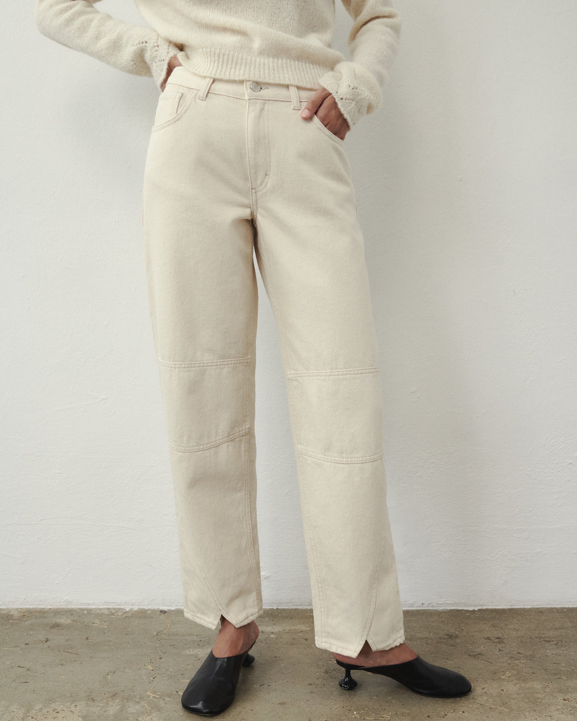 パンツ everyone soft denim pants ECRU everyone soft denim pants (ECRU) Mサイズ