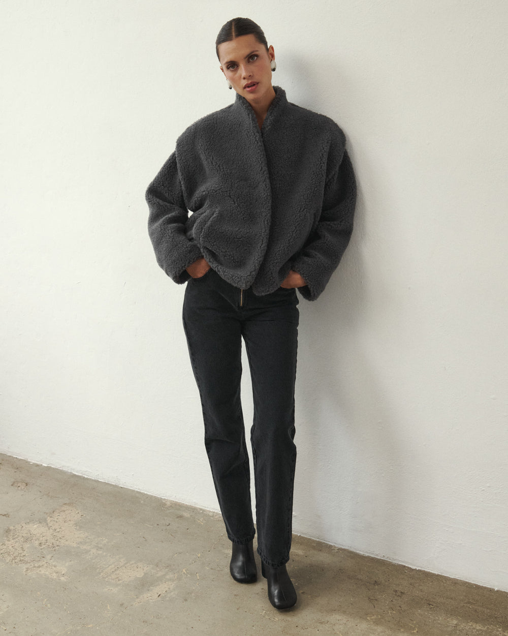 VESTE EN LAINE CHERIE GRAPHITE
