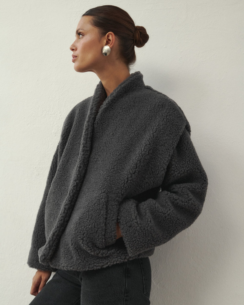 VESTE EN LAINE CHERIE GRAPHITE