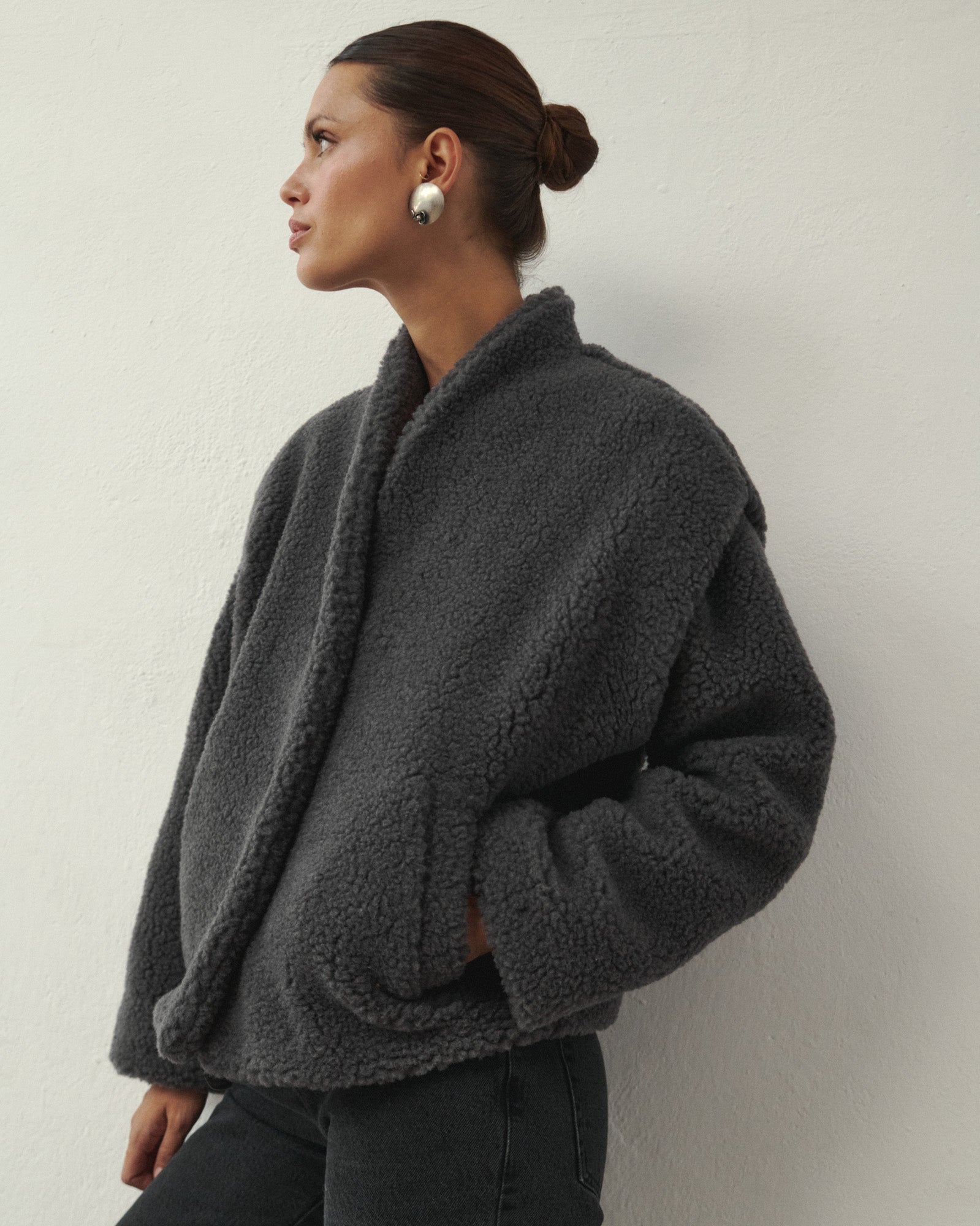VESTE EN LAINE CHERIE GRAPHITE