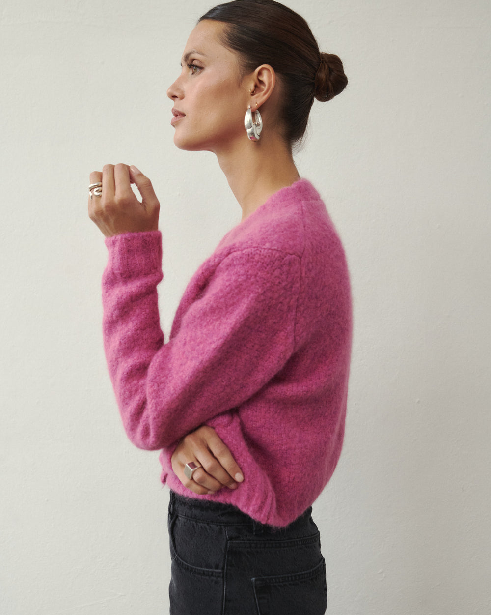 GETTY WOOLEN CARDIGAN PINK