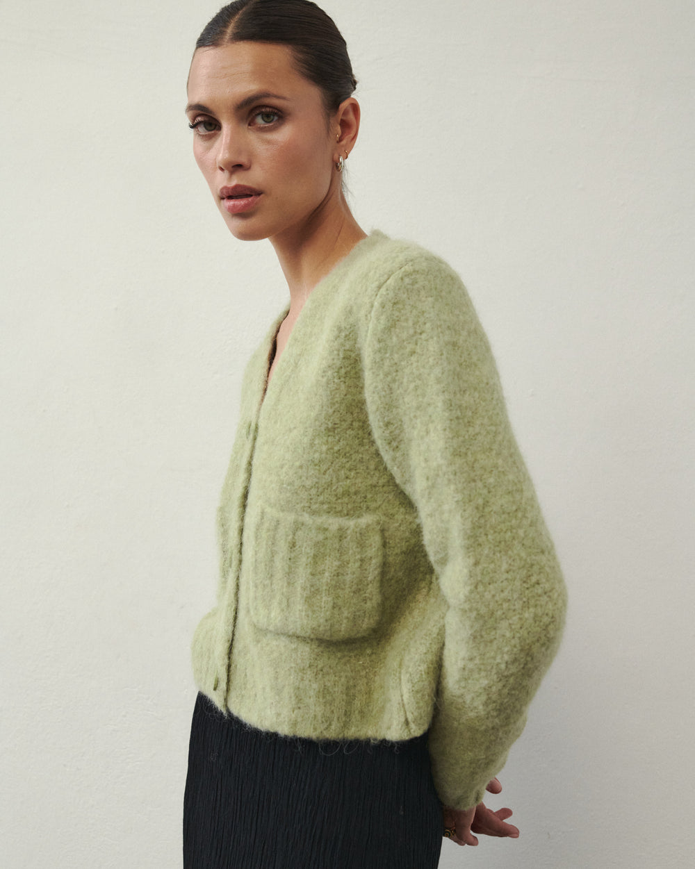 GETTY WOOLEN CARDIGAN GREEN