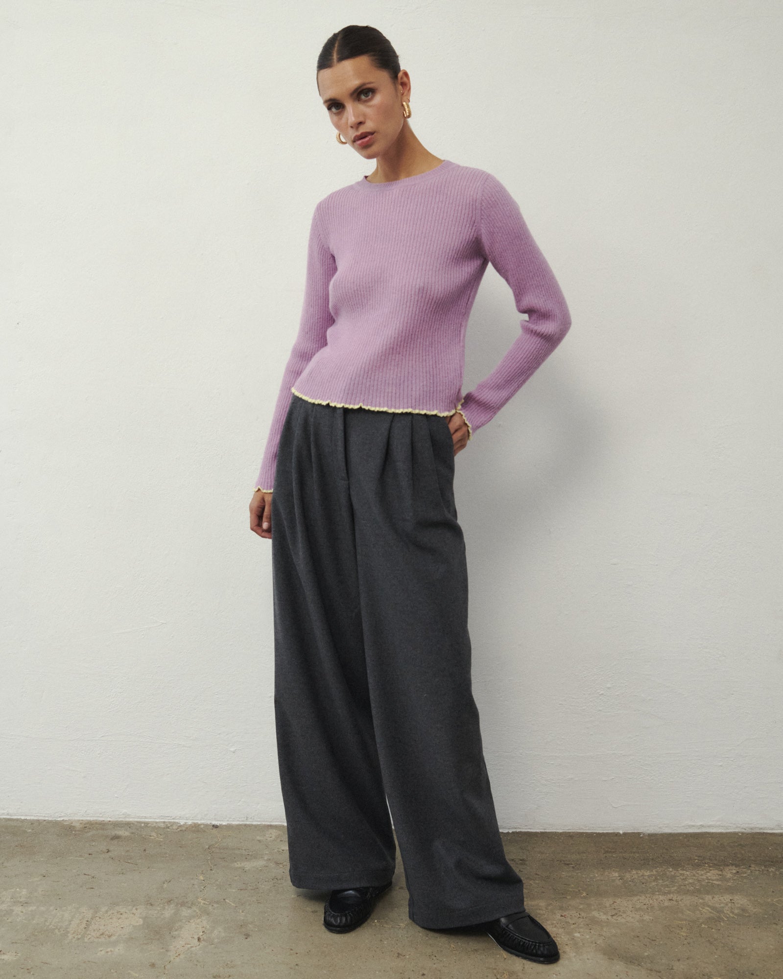 LOOM WOOLEN LONGSLEEVE VIOLET
