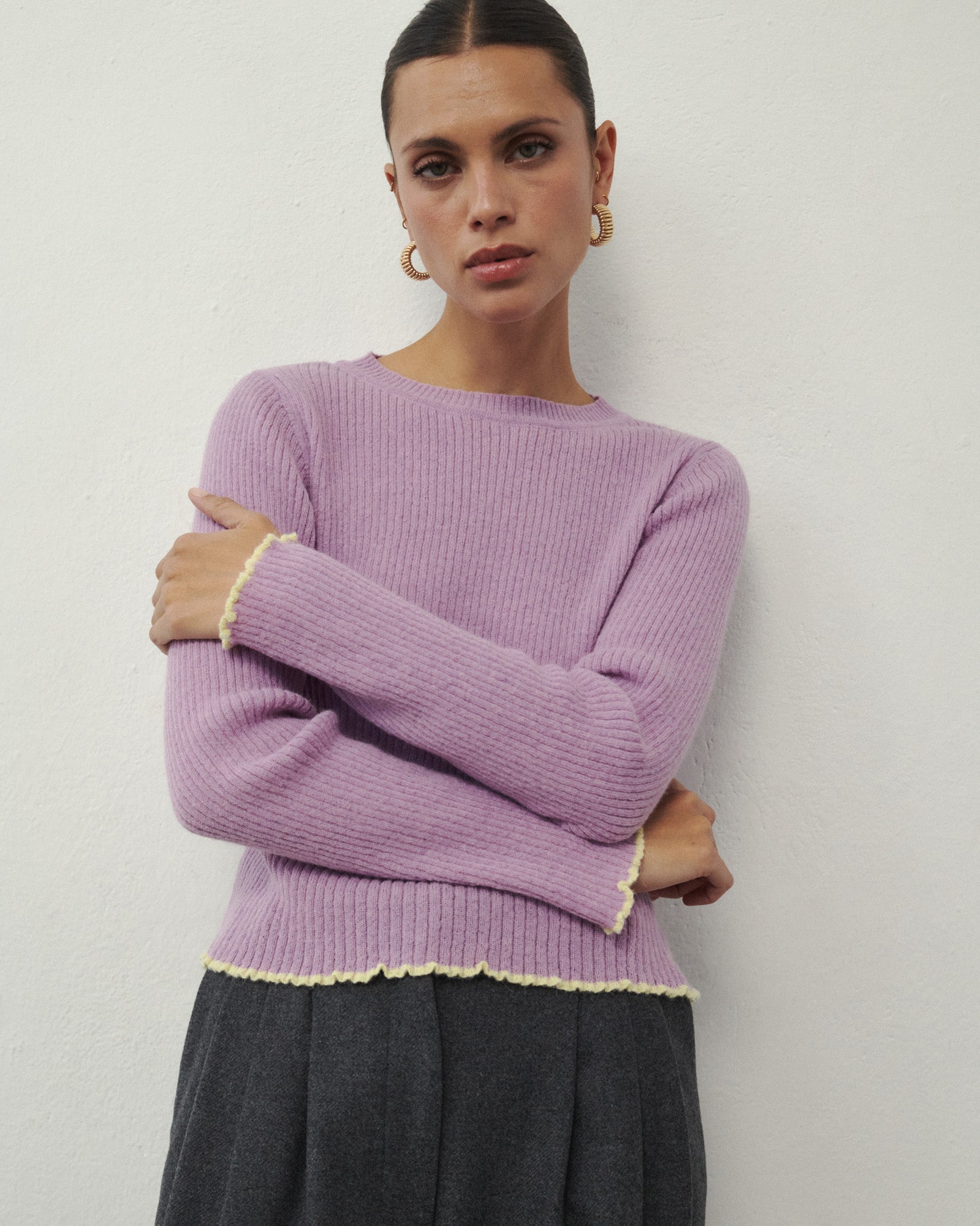LOOM WOOLEN LONGSLEEVE VIOLET