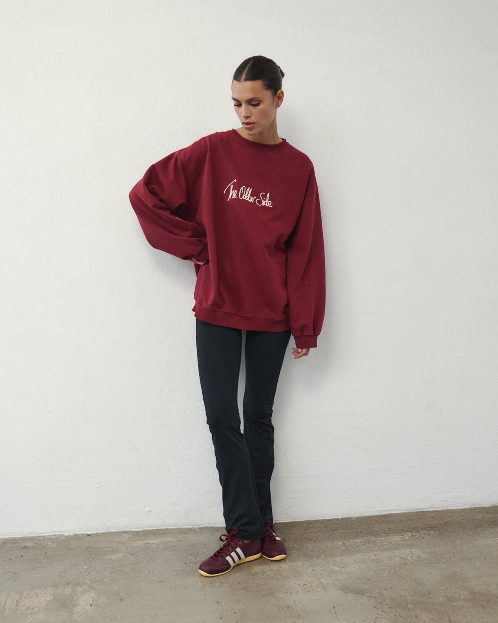 FREEZE WASHED SWEATSHIRT BURGUNDY