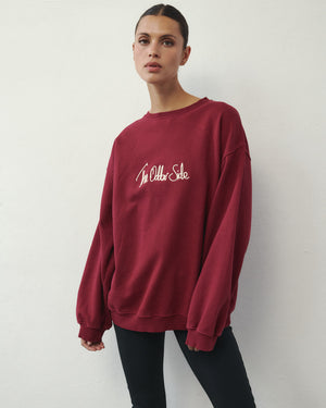 FREEZE WASHED SWEATSHIRT BURGUNDY