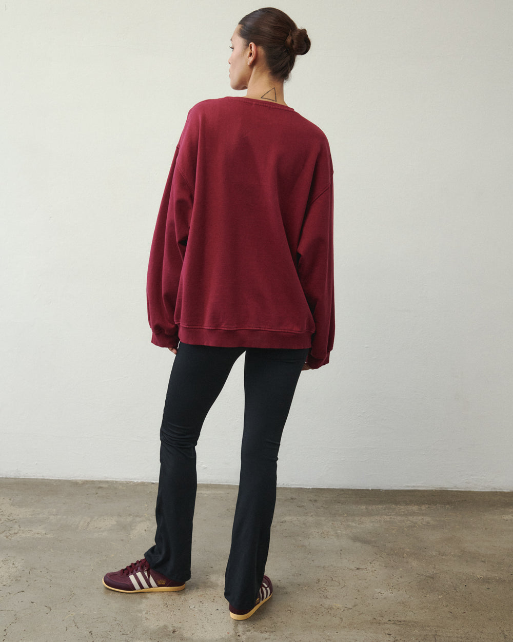 FREEZE WASHED SWEATSHIRT BURGUNDY