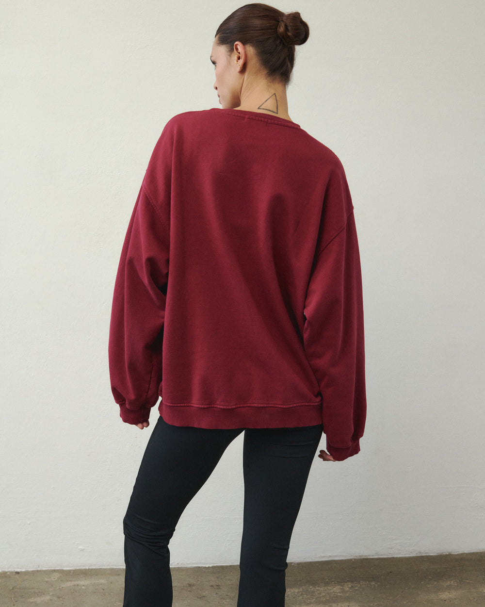 FREEZE WASHED SWEATSHIRT BURGUNDY
