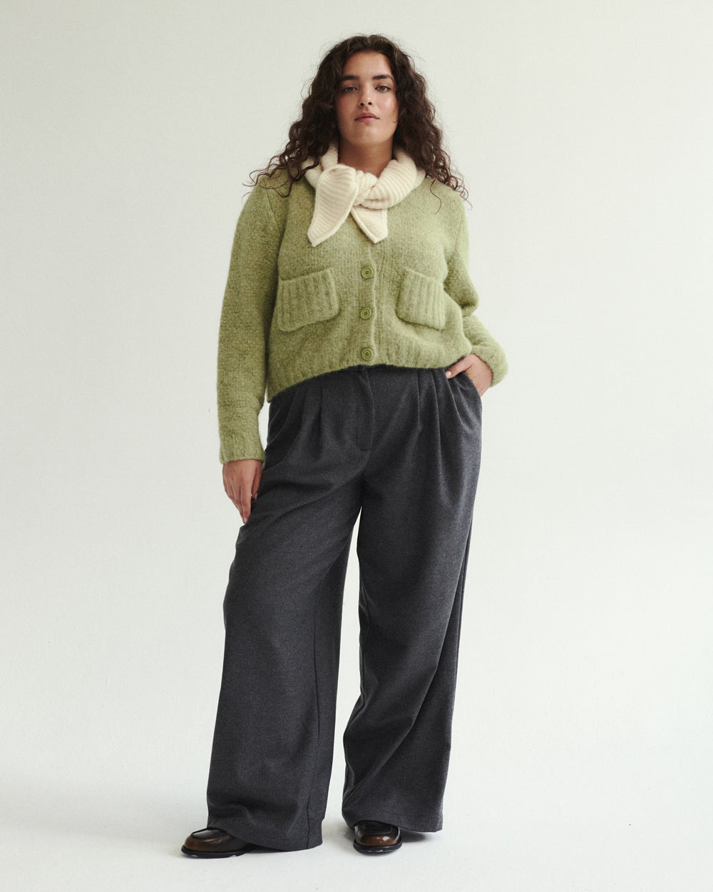 GETTY WOOLEN CARDIGAN GREEN