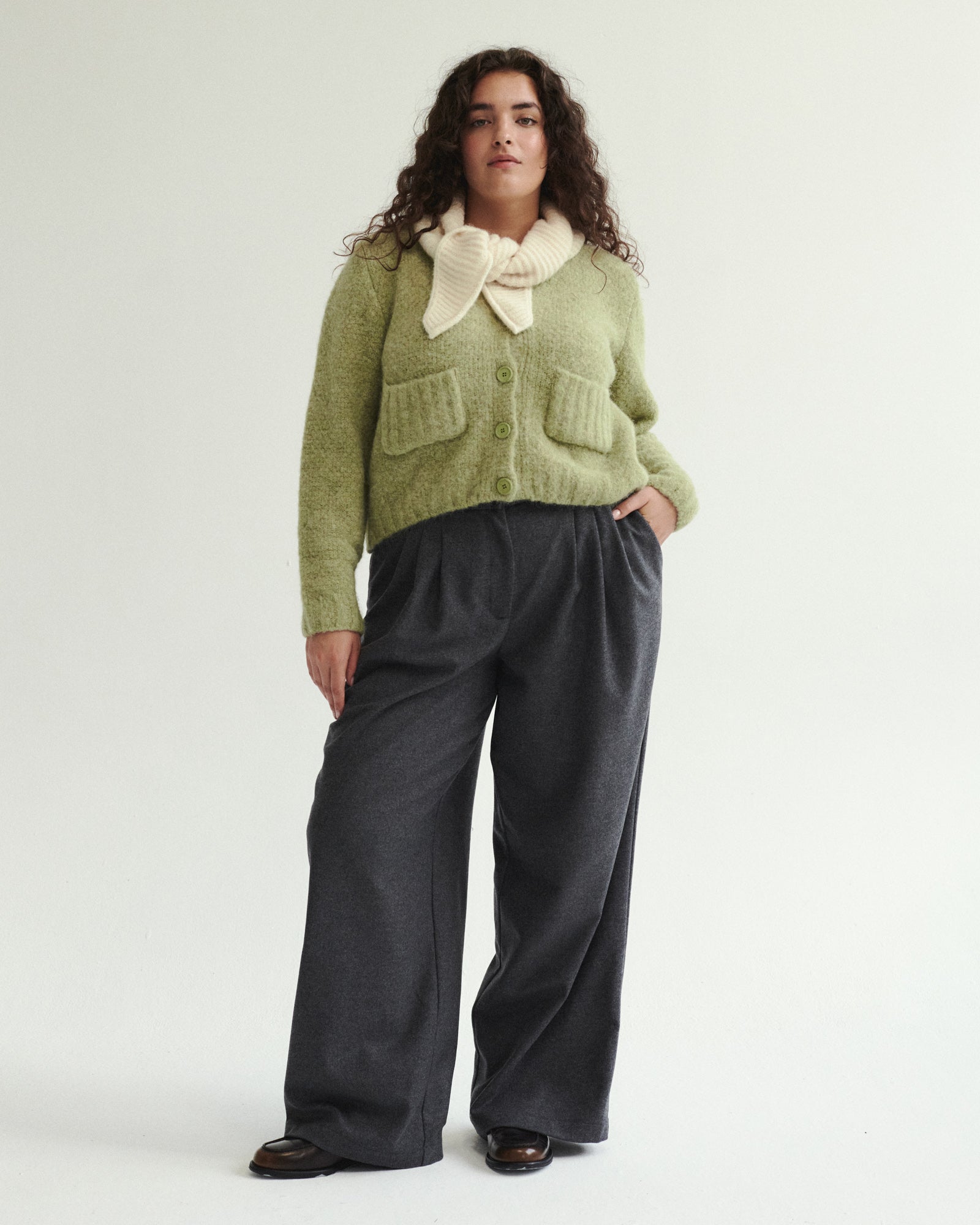 GETTY WOOLEN CARDIGAN GREEN