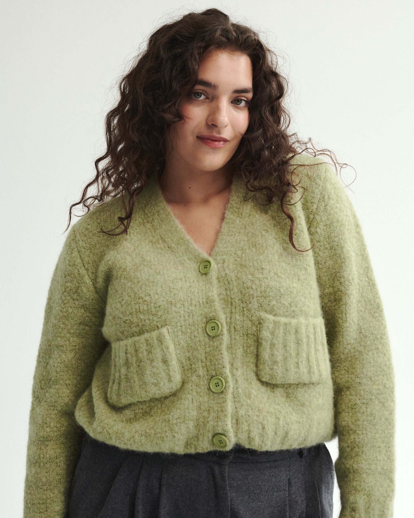 GETTY WOOLEN CARDIGAN GREEN