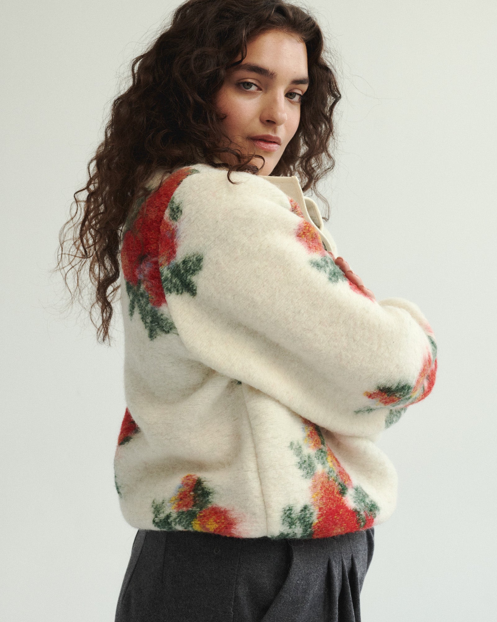 PIU WOOLEN SWEATSHIRT PRIMROSE