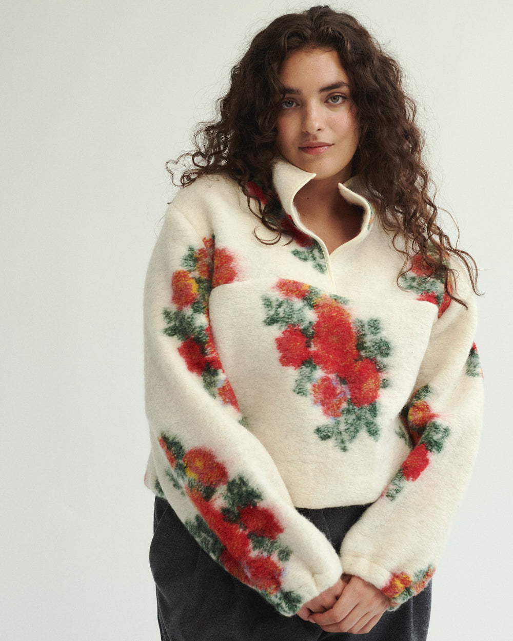 PIU WOOLEN SWEATSHIRT PRIMROSE