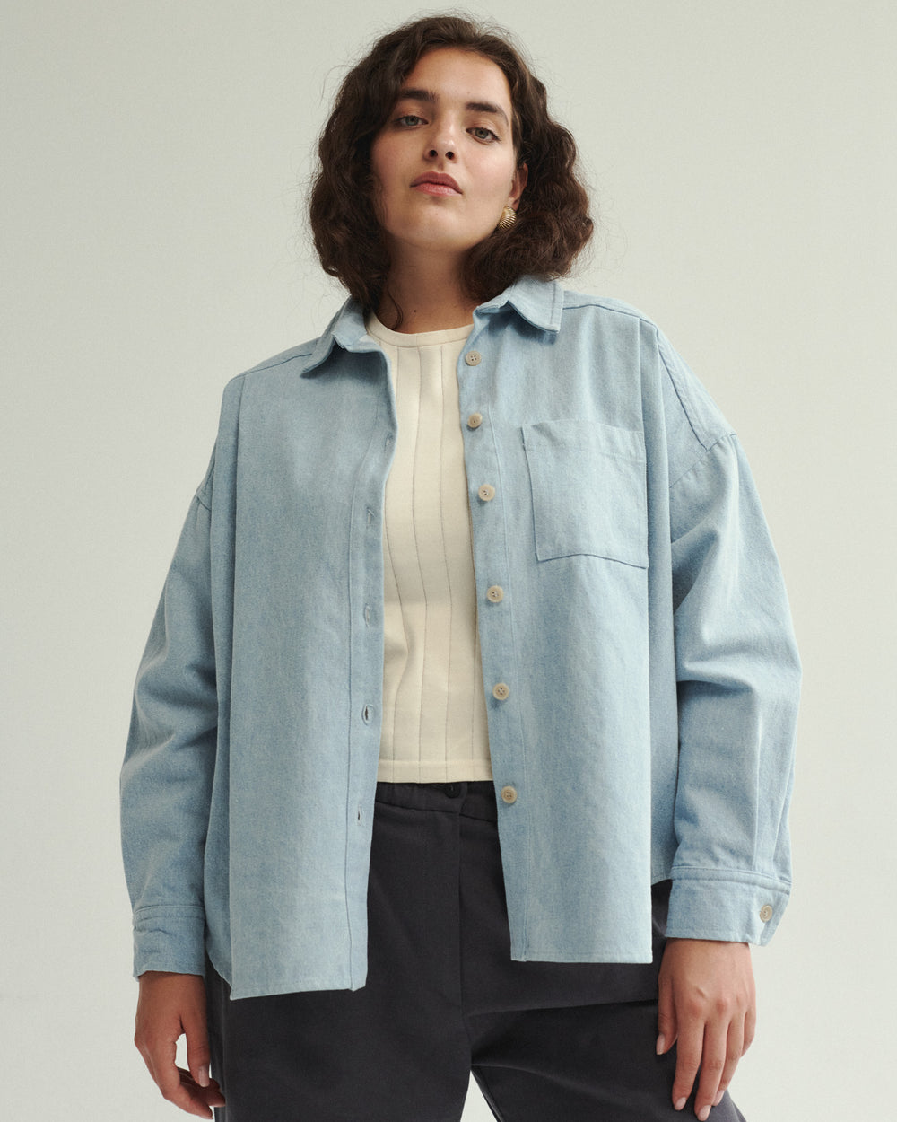 KOSZULA JEANSOWA OVERSIZE HOLLY