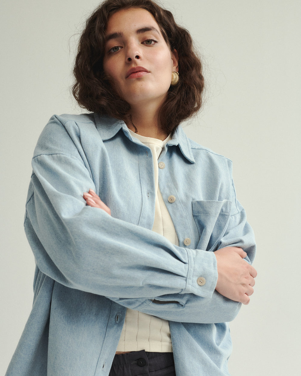 KOSZULA JEANSOWA OVERSIZE HOLLY