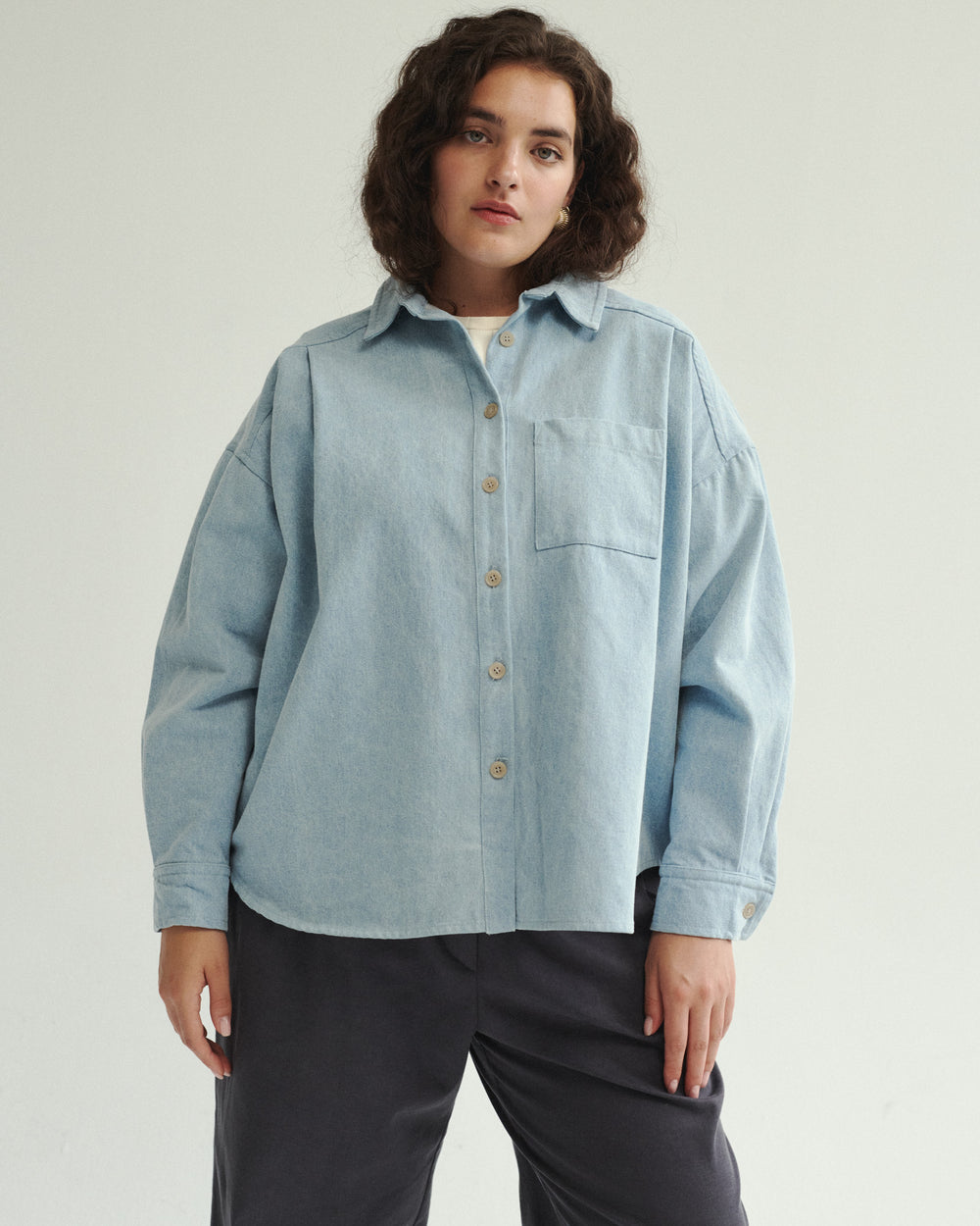 KOSZULA JEANSOWA OVERSIZE HOLLY