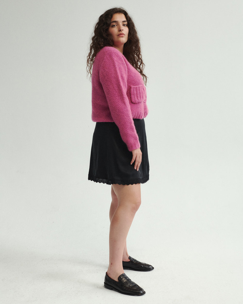 GETTY WOOLEN CARDIGAN PINK
