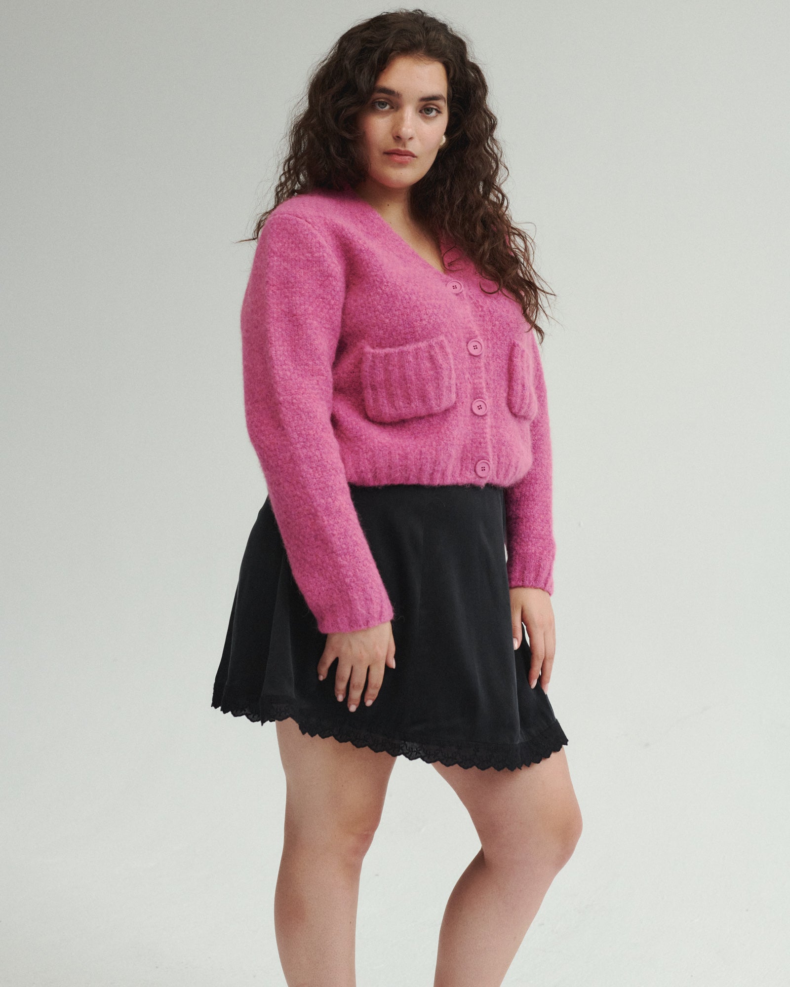 GETTY WOOLEN CARDIGAN PINK