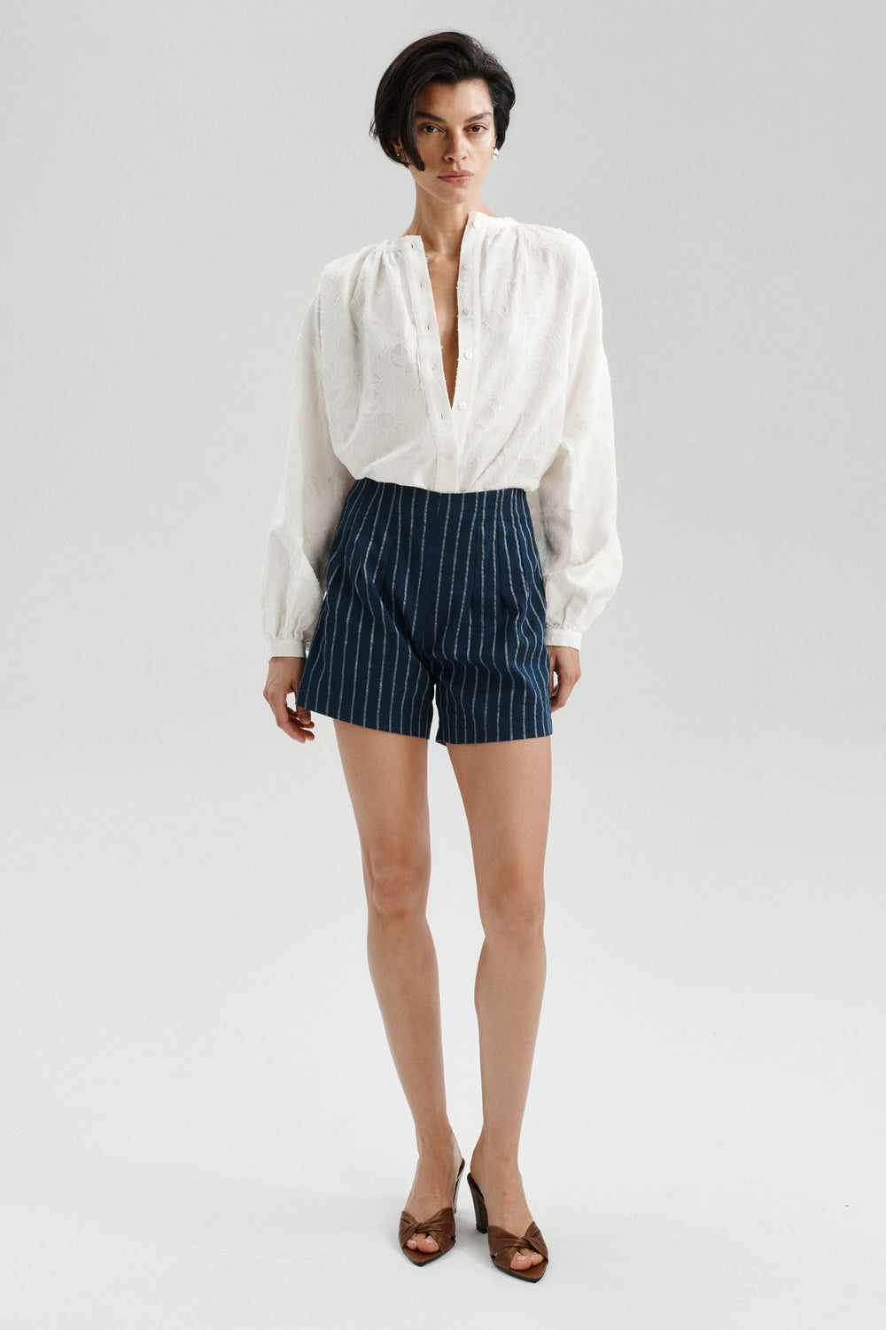 SLAY SHORTS STREIFEN NAVY
