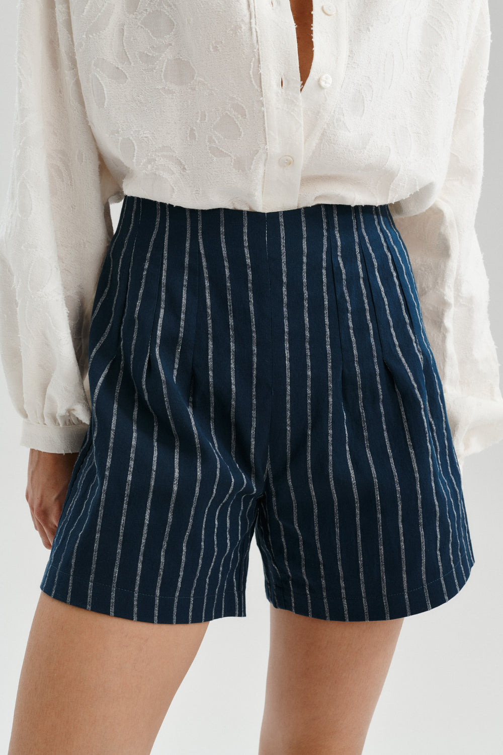SLAY SHORTS STREIFEN NAVY