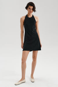 SCHWARZES APRICOT-KLEID