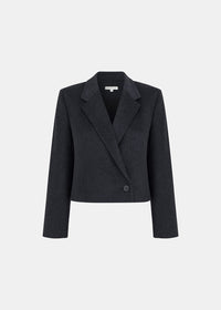 MARYNARKA WEŁNIANA DAMSKA KRÓTKA ELLIS CZARNA