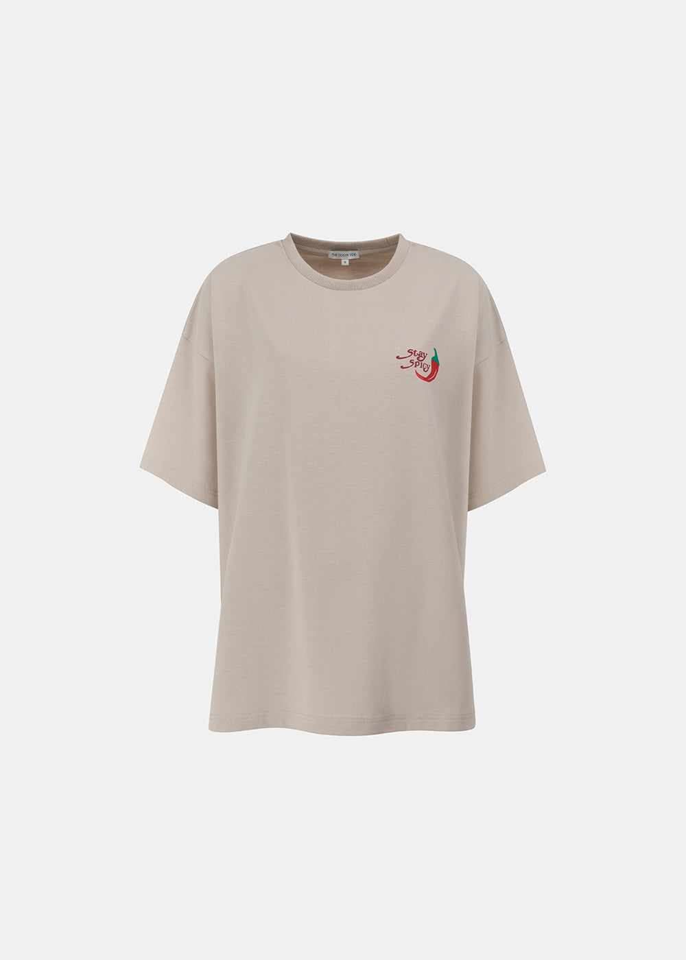 Tシャツ・カットソー BEIGE COTTON T-SHIRT AGES OVERSIZED T-SHIRT