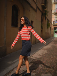 LONGSLEEVE ECLIPSE RÓŻOWO-POMARAŃCZOWY