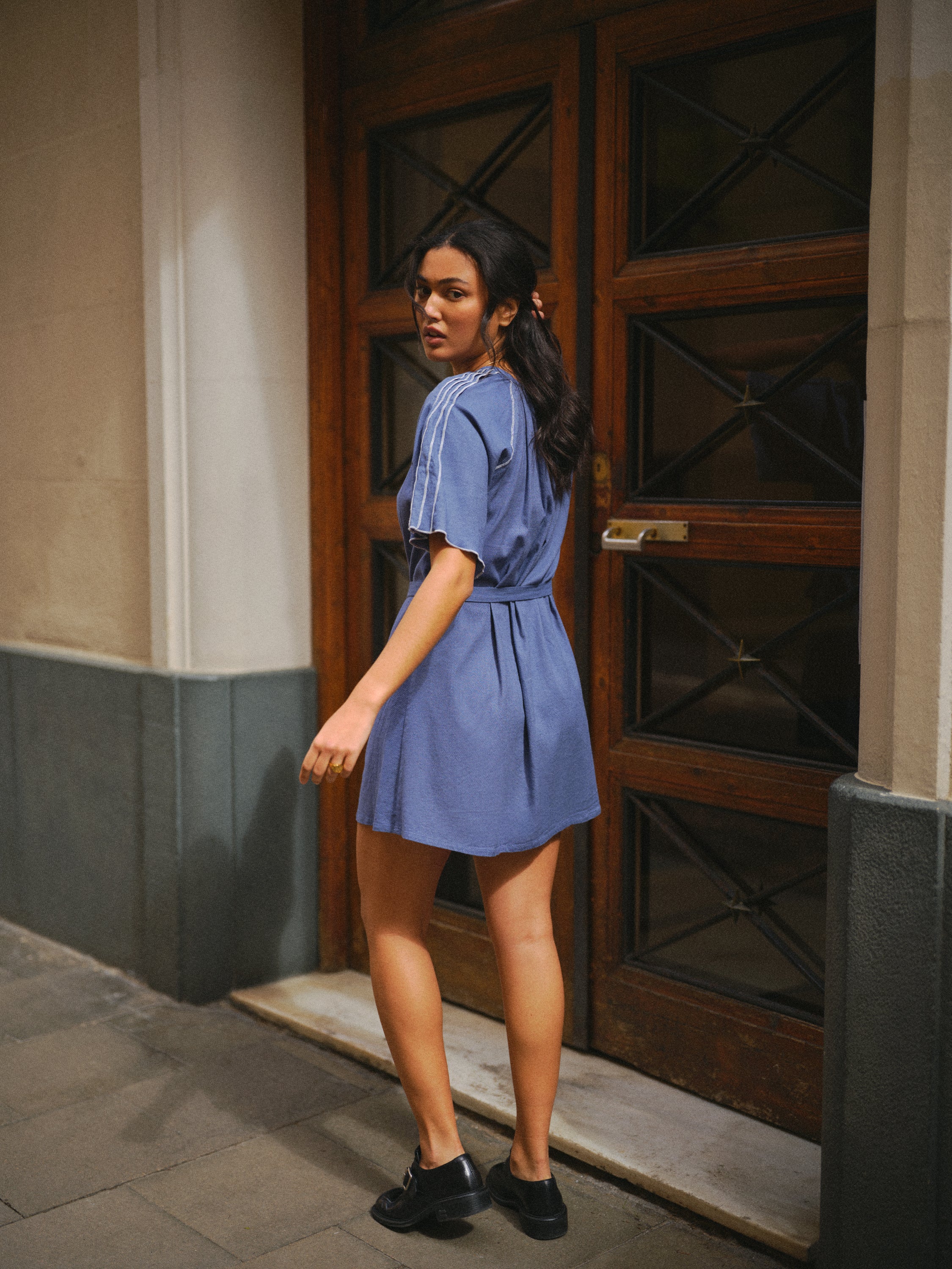 ● ZEROSTREET ● Bubble Cancan Dress / Blue CARB-YD937-BLUE-24HOL-Drop-