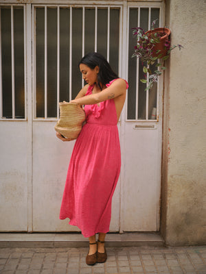 VEIL DRESS PINK