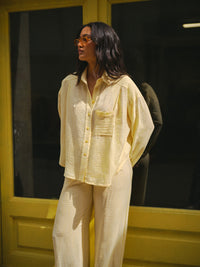 CHEMISE BRAD RAYURES JAUNE